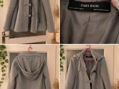 Jacheta Zara Basic XS – gri, cu gluga